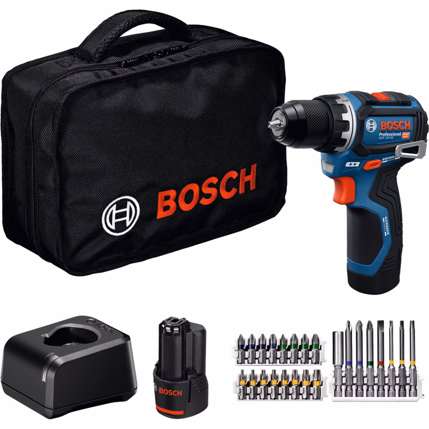 Trapano avvitatore a batteria Bosch Professional GSR 12V-32 (C) (2x2,0Ah, 24AC) (06019N7006)