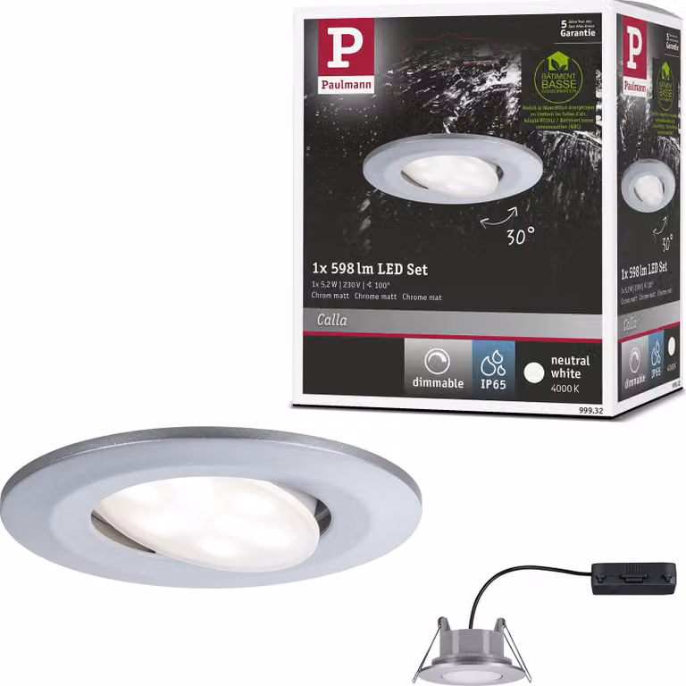 Paulmann Luce da incasso LED Calla orientabile