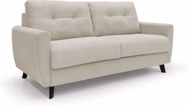 Divani.Store Callisto Divano letto matrimoniale in tessuto beige con copriletti rimovibili L: 168 cm