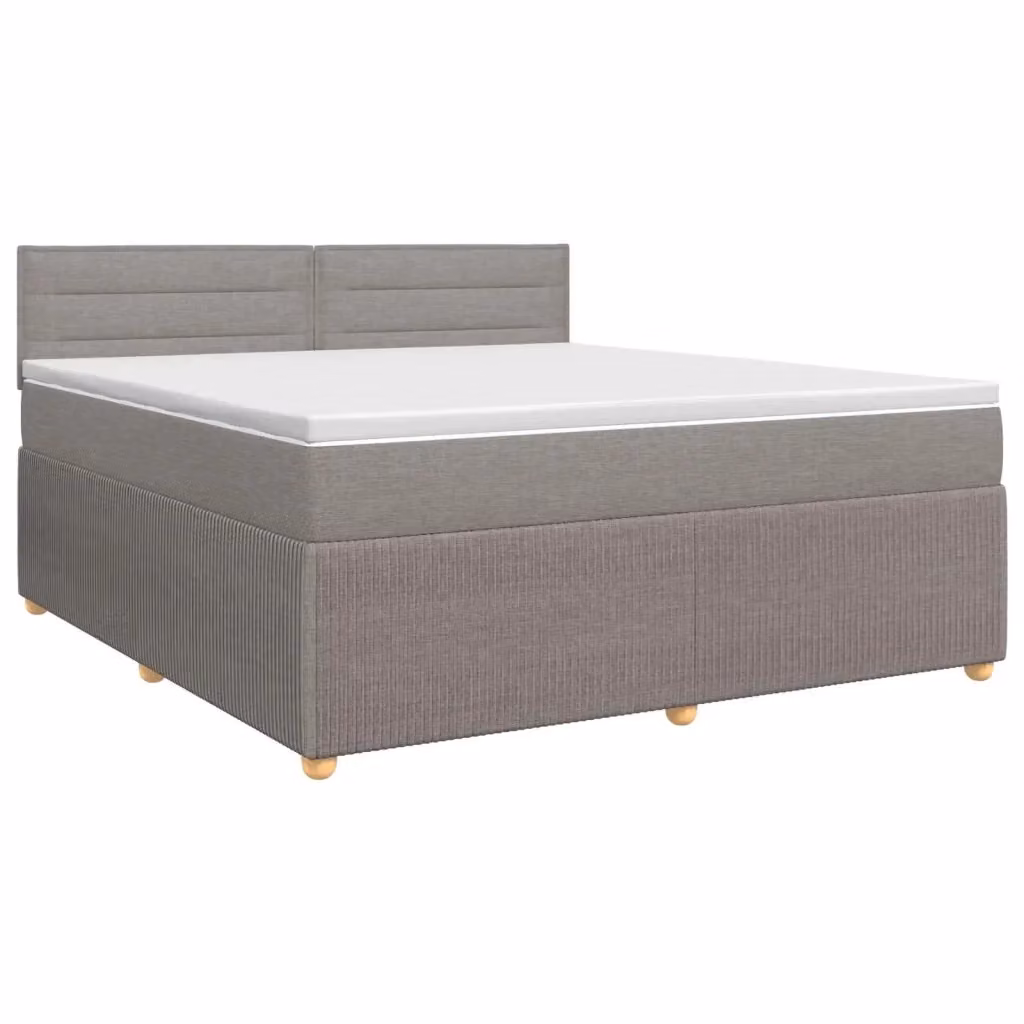 Letto box spring con materasso ibrido vidaXL colore tortora L 140 cm x P 200 cm – 2
