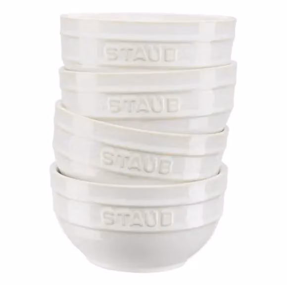 Set di ciotole in ceramica bianco avorio Staub, 4 pezzi diam. 14cm