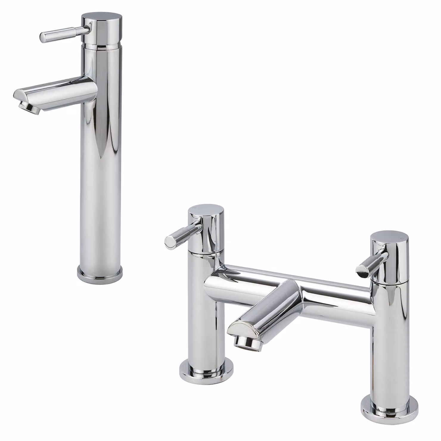 Set di Rubinetti Miscelatori per Lavabo e Vasca da Bagno - Cromato - Como
