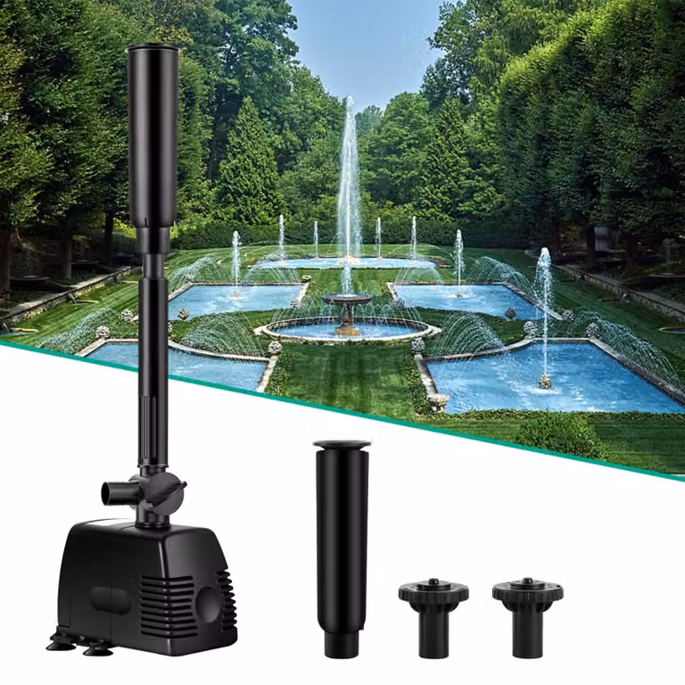 Pompa per fontane da 1000 litri/ora, pompa per stagni adatta per giardini e giochi d'acqua