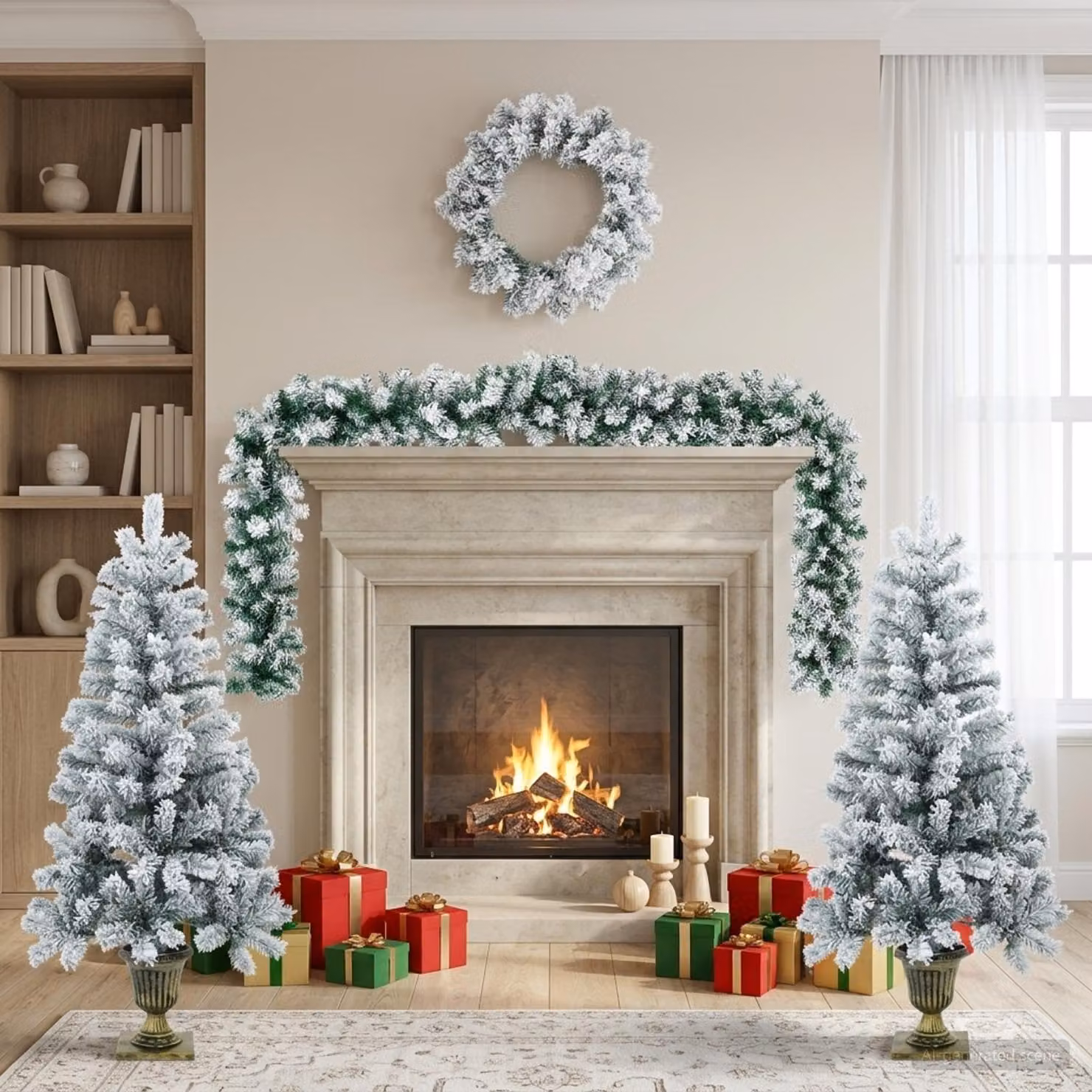 vidaXL Set mini alberi di Natale 120 cm PVC Verde e Bianco