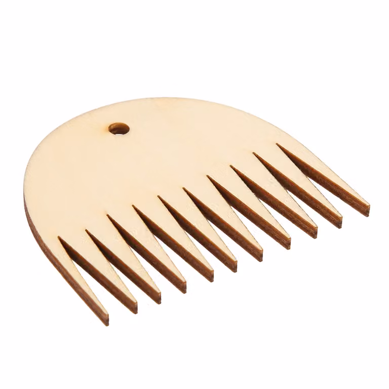Pettine di legno, pettine di legno per tessere, pettine per tessere, strumento per tessere arazzi, strumenti per intrecciare fai da te