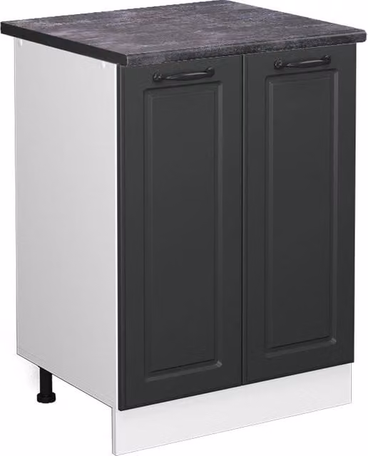 Mobiletto base cucina R-Line Antracite rustico/Bianco 60 cm, PL Antracite Vicco