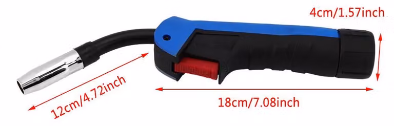 Testa per torcia di saldatura MIG/MAG, compatibile con apparecchiature da 150A a 250A, ricambio