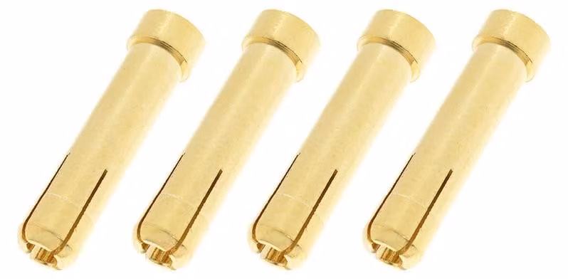 Connettore placcato in oro - adattatore da 4 femmina a 5 mm maschio (4 pezzi)