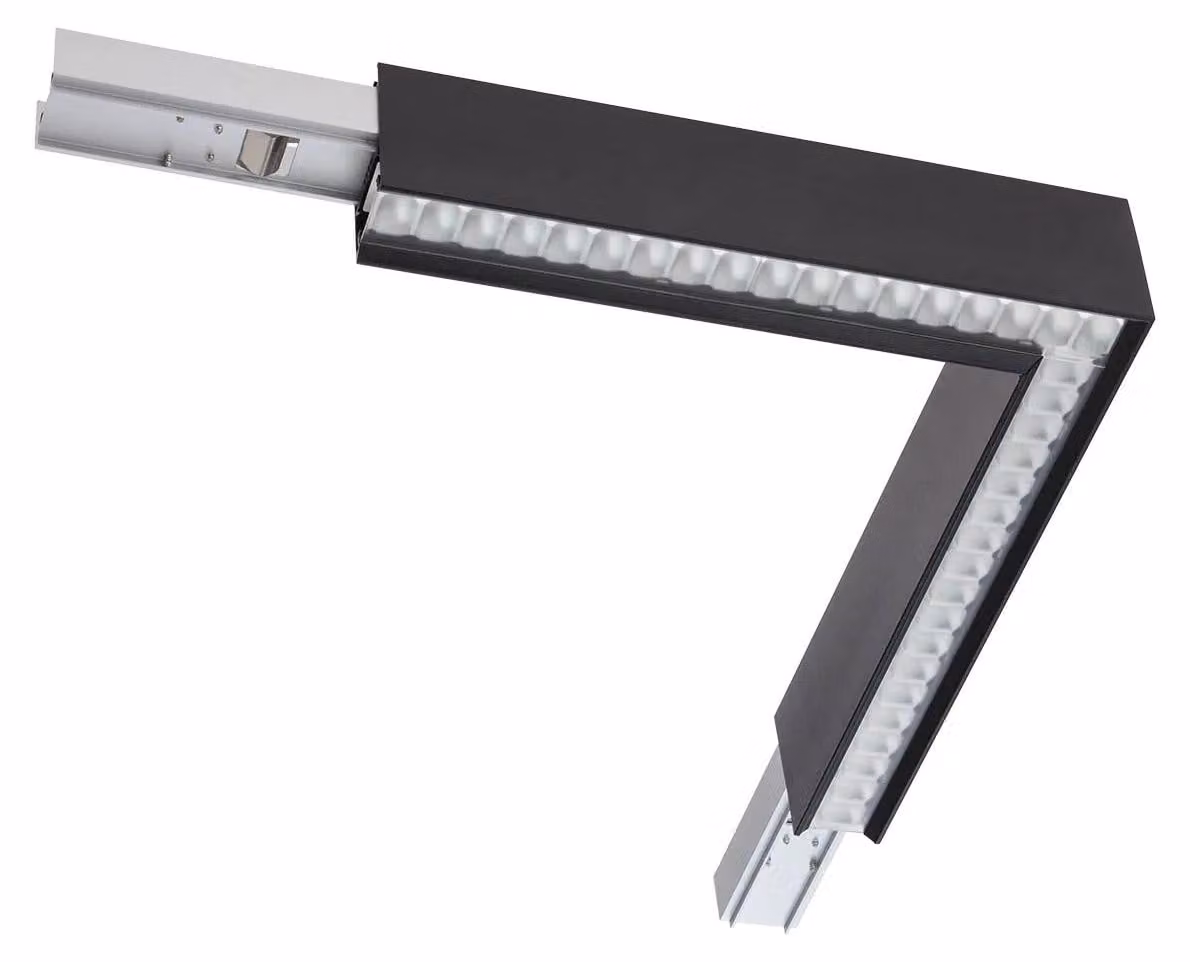 ARELUX XUNO SYSTEM, connettore a 90°, 30W, 220-240V AC, CRI 90, IP20, fascio luminoso 60°, UGR