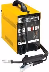 Saldatrice a filo senza gas MIG/MAG DECA Dmig 230 AC gialla