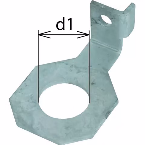 Stafetta di collegamento Dehn IF1 angolata, diametro di foratura d1 42 mm 923342