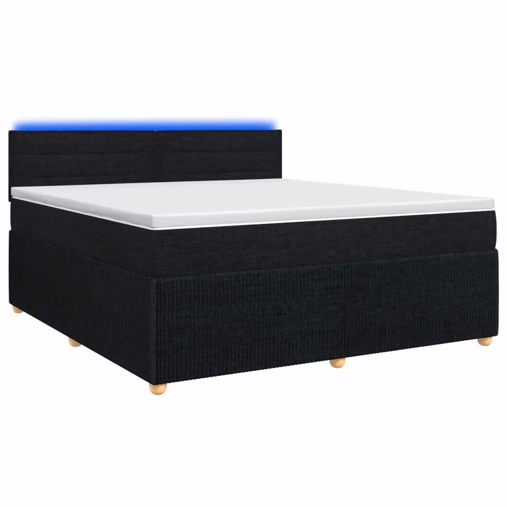 Letto box spring vidaXL con materasso ibrido nero L: 180 cm, P: 200 cm – 2