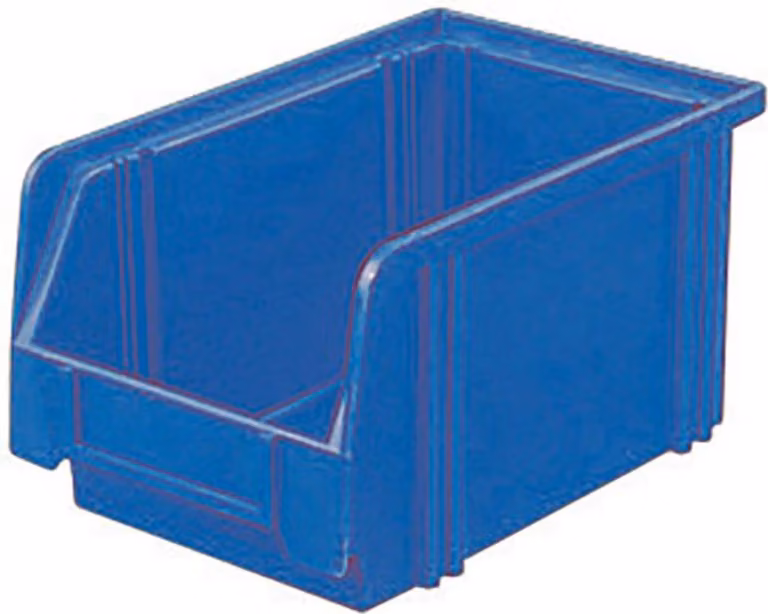 LA-KA-PE scatola portaoggetti aperta L 230 / 200 x L 140 x H 130 mm blu - LK3 BLAU