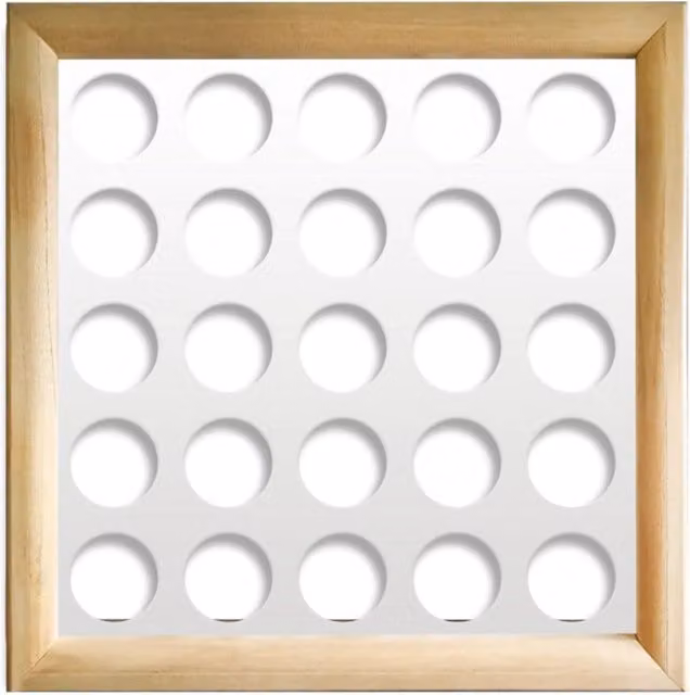 Moduli Decorativi Fori Medi Signorbit in Legno e PVC, Colore Bianco, L/P/H: 98 x 6,4 x 98 cm