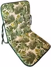 Cuscino rettangolare Olibò Bahamas in misto cotone verde con fantasia floreale naturale