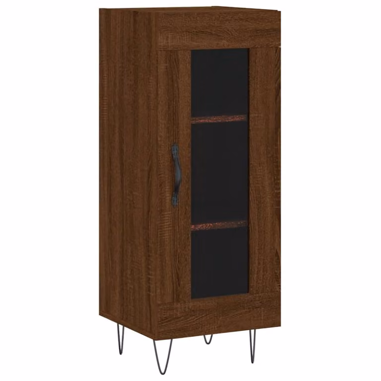Credenza Rovere Marrone 34,5x34x90 cm in Legno Multistrato