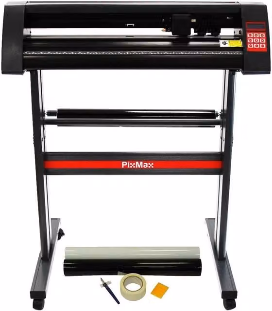 Plotter da taglio per vinile PixMax da 72 cm con software SignCut Pro e pacchetto per weeding in alluminio bianco e nero – 1