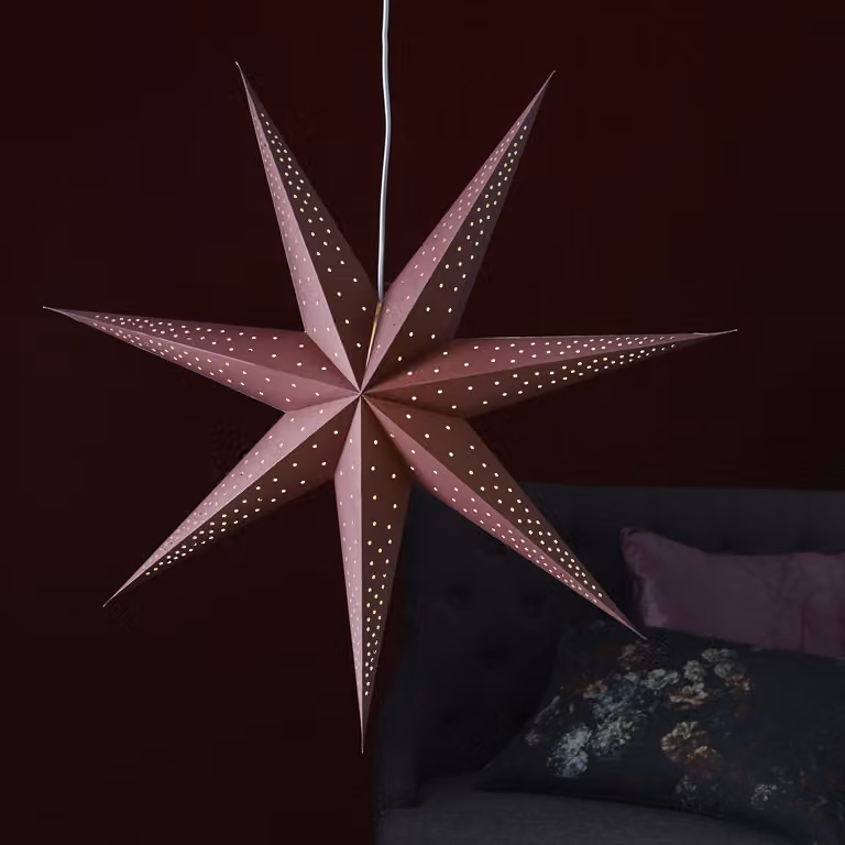 Stella di carta Point - appesa - a 7 punte - D: 80 cm - rossa