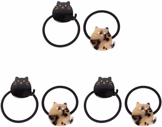 Elastici per capelli con gattini - Elastici per capelli con motivi di gattini