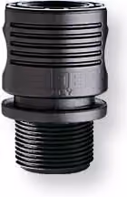 Raccordo automatico universale Claber con filetto 3/4" nero – 1