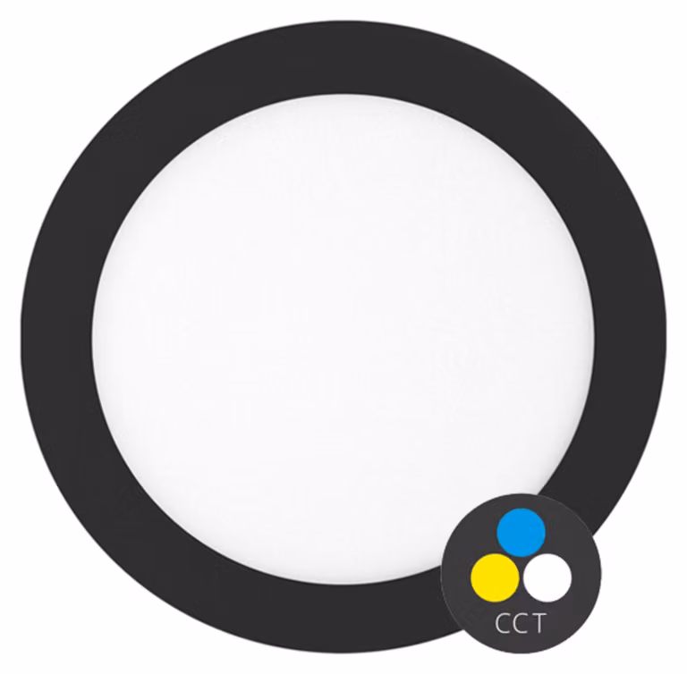 Illuminazione a LED da incasso Ecolite Lada, grado di protezione IP44, 12W, 960 lm, temperatura di colore regolabile da 3000-6000 K, colore nero