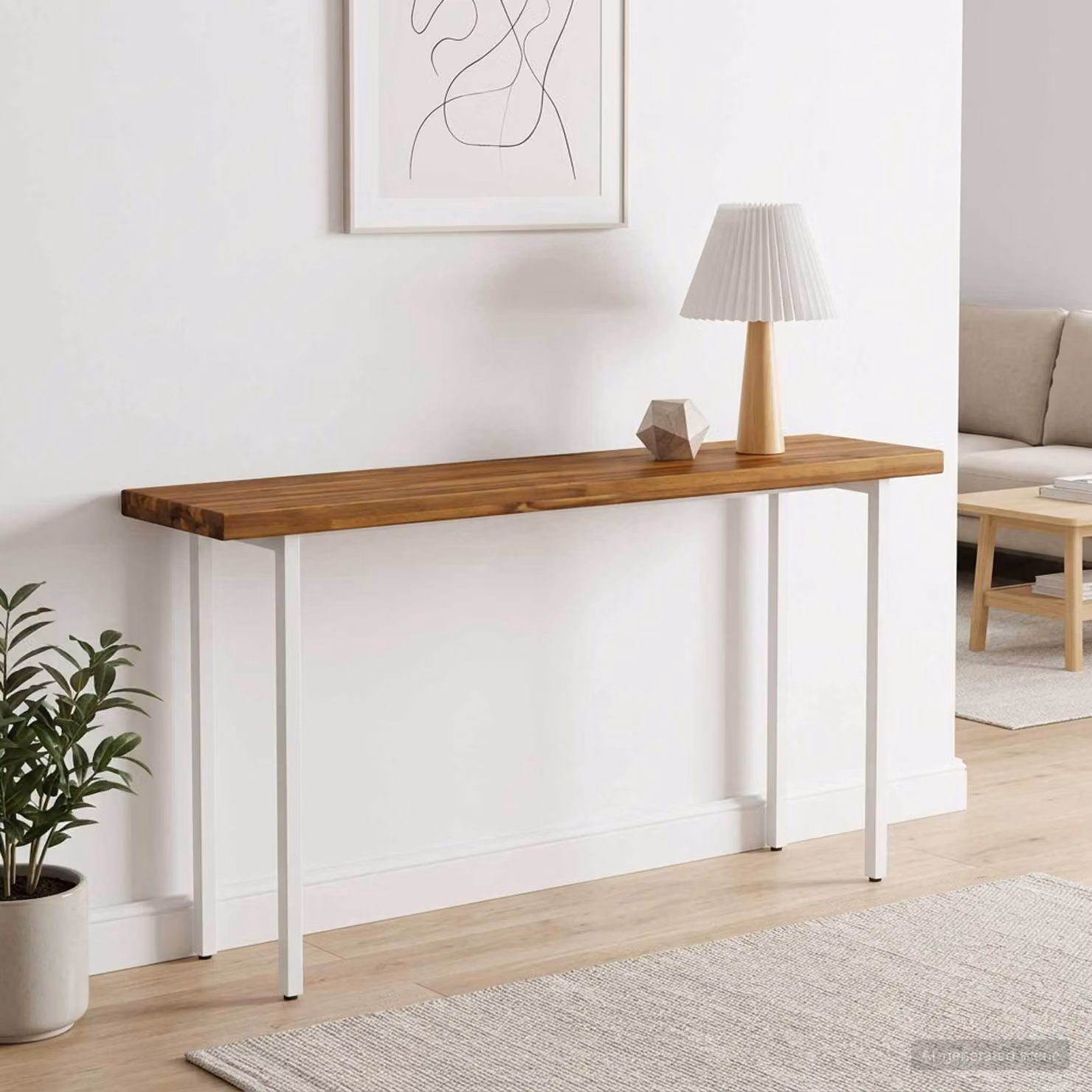 Piano del tavolo rettangolare in legno di acacia marrone vidaXL L: 100 cm, P: 30 cm, H: 3,2 cm
