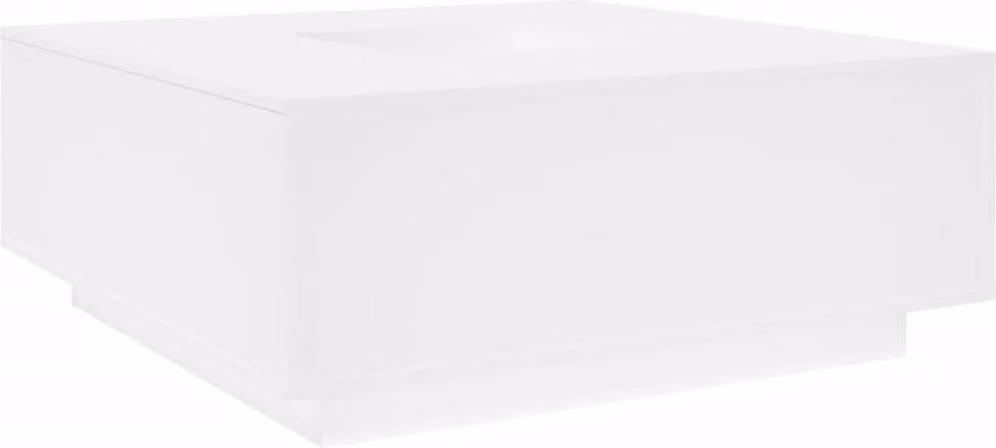 Tavolino da Salotto Bianco 100x100x40 cm in Legno Multistrato