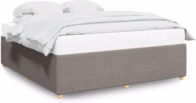 Letto matrimoniale | Letto per adulti | Giroletto senza Materasso Tortora 180x200 cm in Tessuto