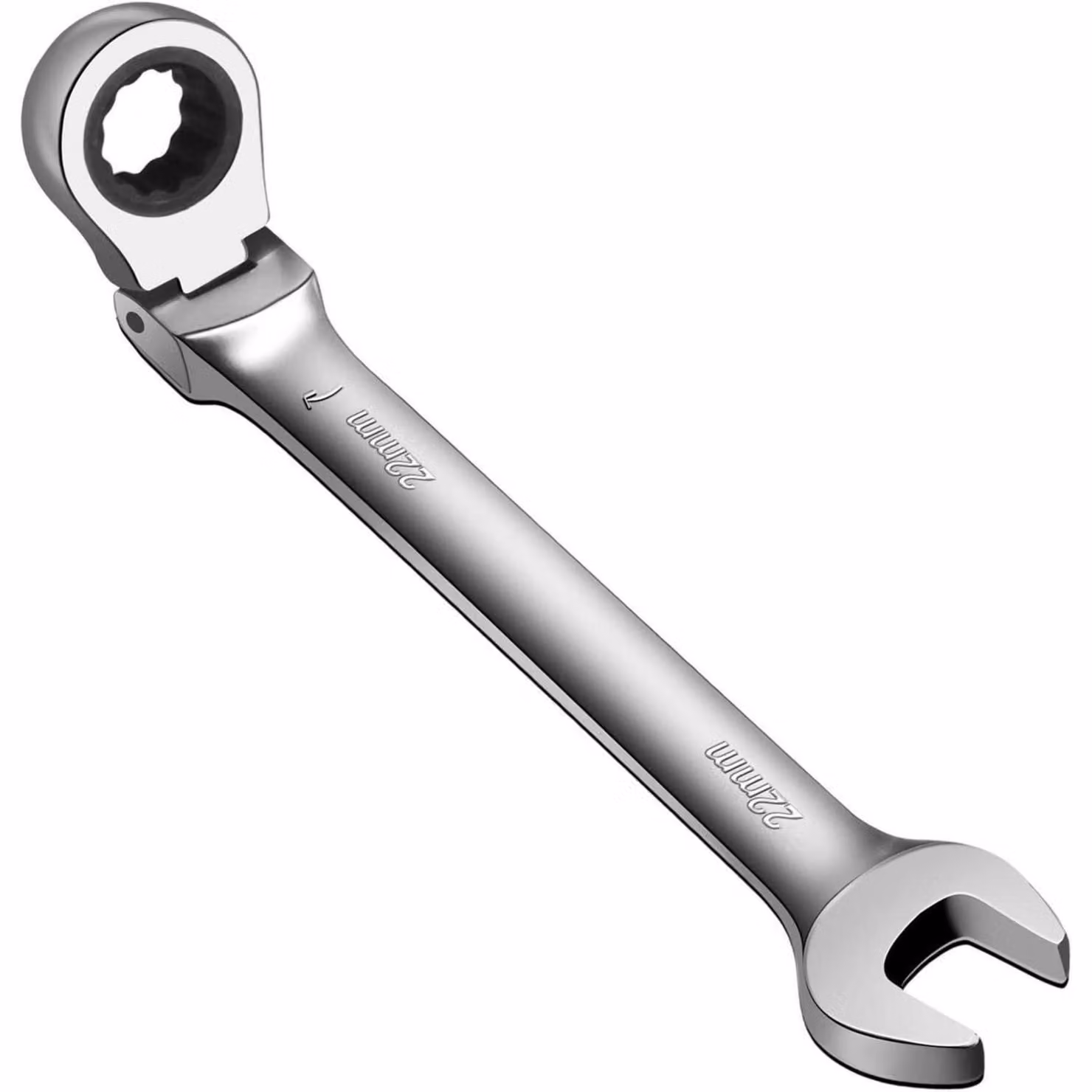 Chiave a ragnola flessibile da 22 mm, angolazione regolabile a 180°, acciaio CR-V, finitura opaca