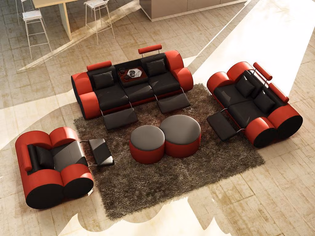 Moderne Wohnzimmer Couch Sitz Polster Garnitur Sofas 3+2+1 Design Couchen Sofa