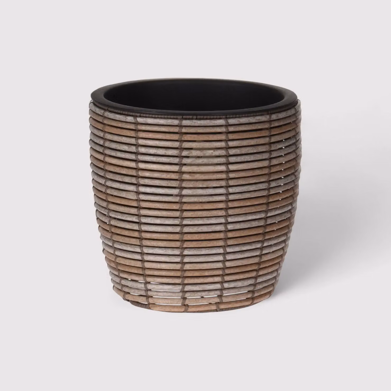 Manihot - Vaso piccolo per piante in polyrattan Ø 25 cm