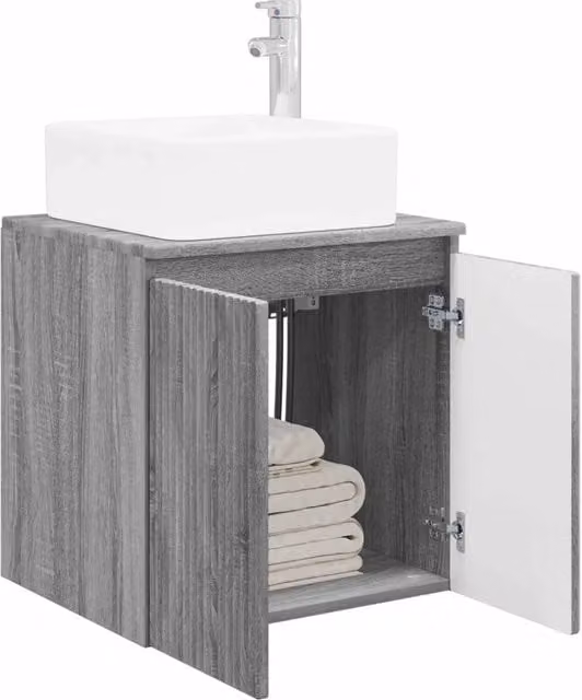 Mobile Lavabo | Armadio Lavabo da Parete Sonoma grigio 53 x 35 x 63 cm