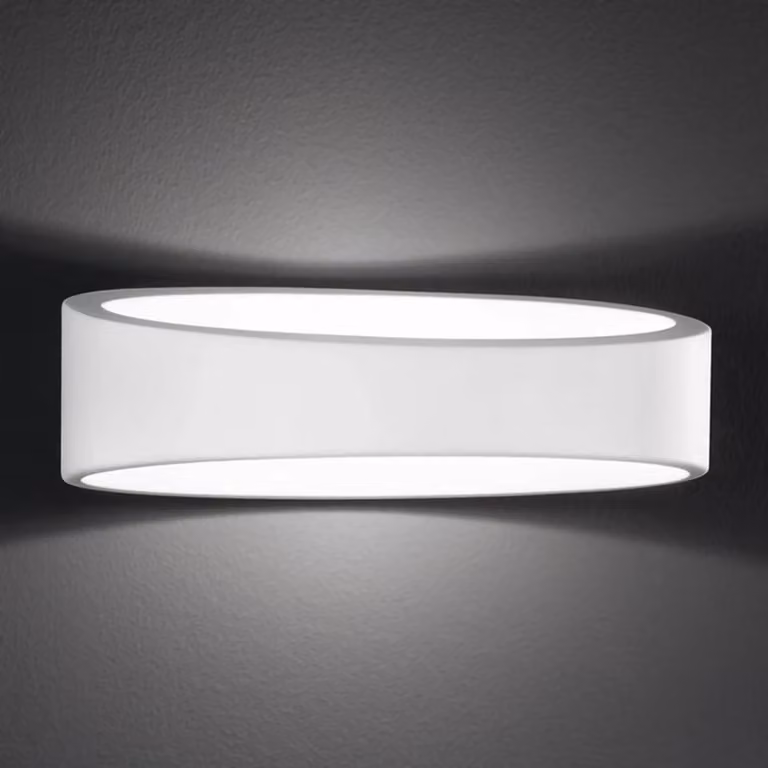 austrolux Applique da parete DISCUS, dimmerabile, Bianco / Opale, Soggiorno / Sala da pranzo, Ceramica, Moderno, Applique