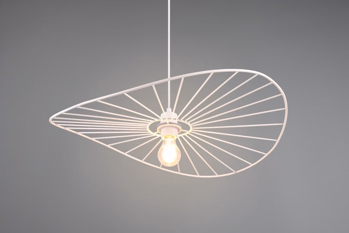 Reality Chapeau lampada a sospensione E27 ⌀60cm bianco opaco