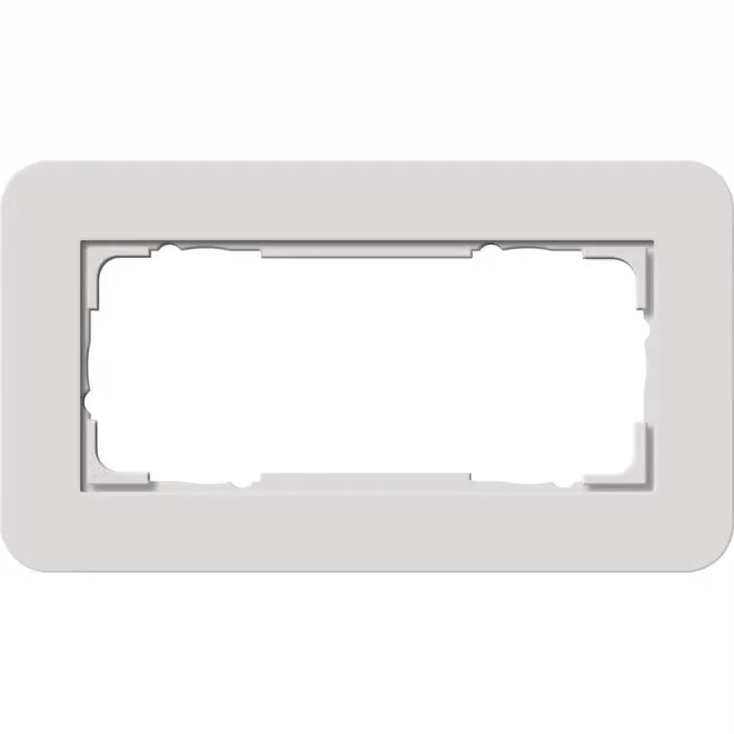 Gira 1002411 Cornice di copertura 2f senza pulsanti Gira E3 Grigio chiaro/Bianco puro