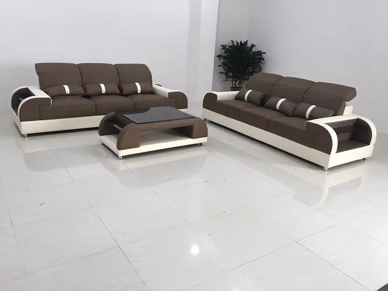 Designer Möbel Moderne 3+3 Sitz Sofagarnitur Set Couch Sitz Sofa Ledersofa