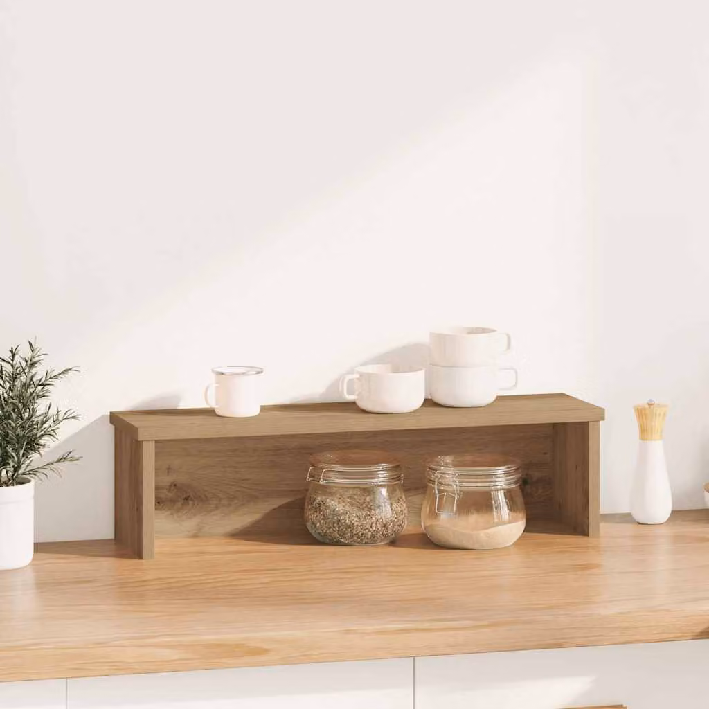 vidaXL Scaffale da Cucina Impilabile Rovere Artigianale 60x15x16 cm