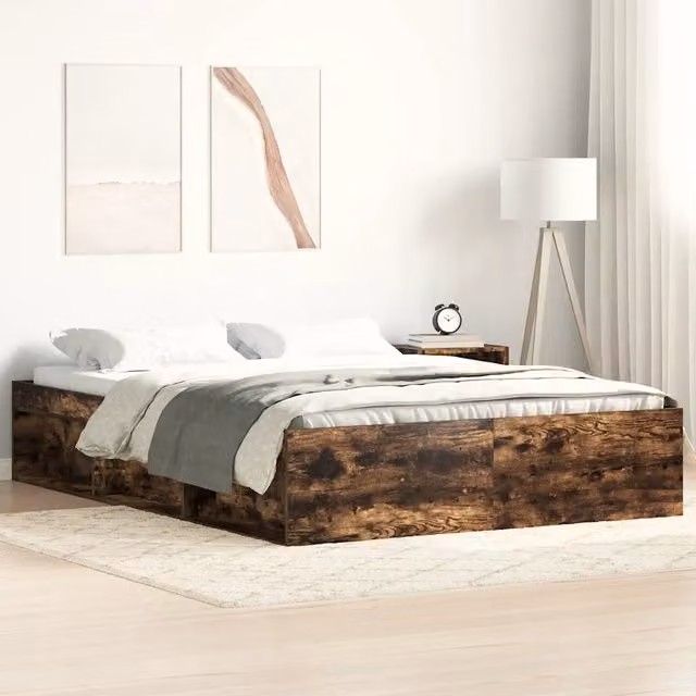 Giroletto-Struttura Letto Rovere Fumo 90x190 cm 324028