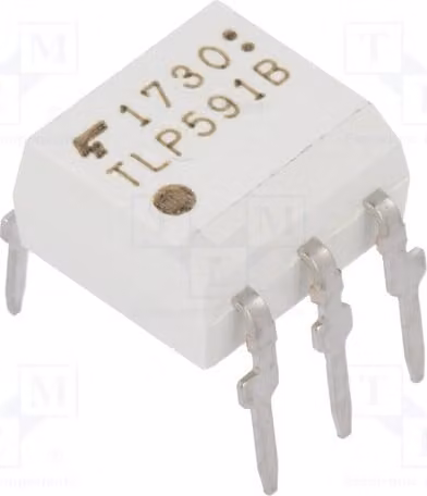 1 x Optoisolatore: Fotodiodo 2,5 kV, montaggio su circuito stampato (THT), canali: 1, involucro DIP6, modello TLP591B(C,F). Optoisolatore