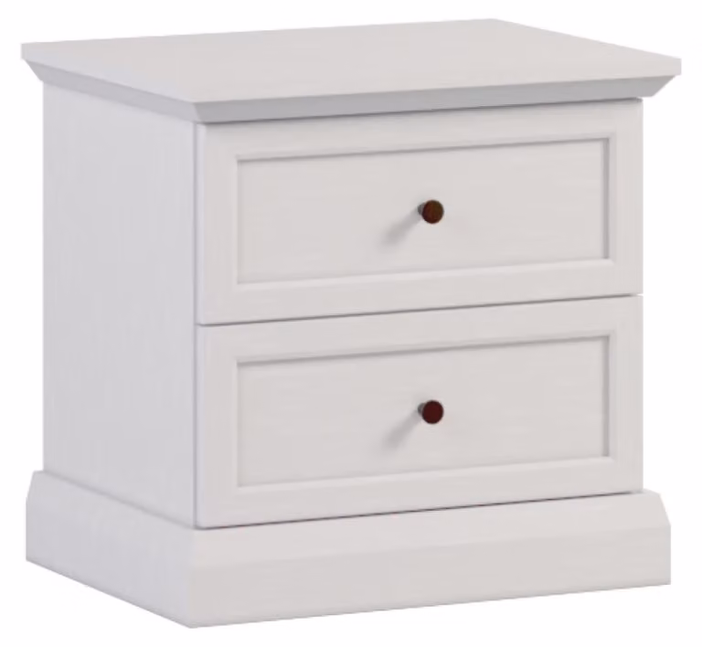 Comodino con cassetti LUCARA - bianco