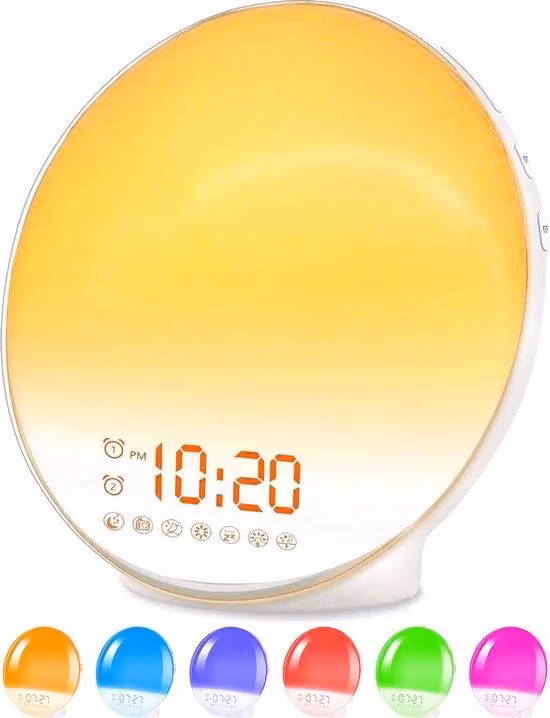 Luce notturna - Radio sveglia - Lampada da comodino - Bianco