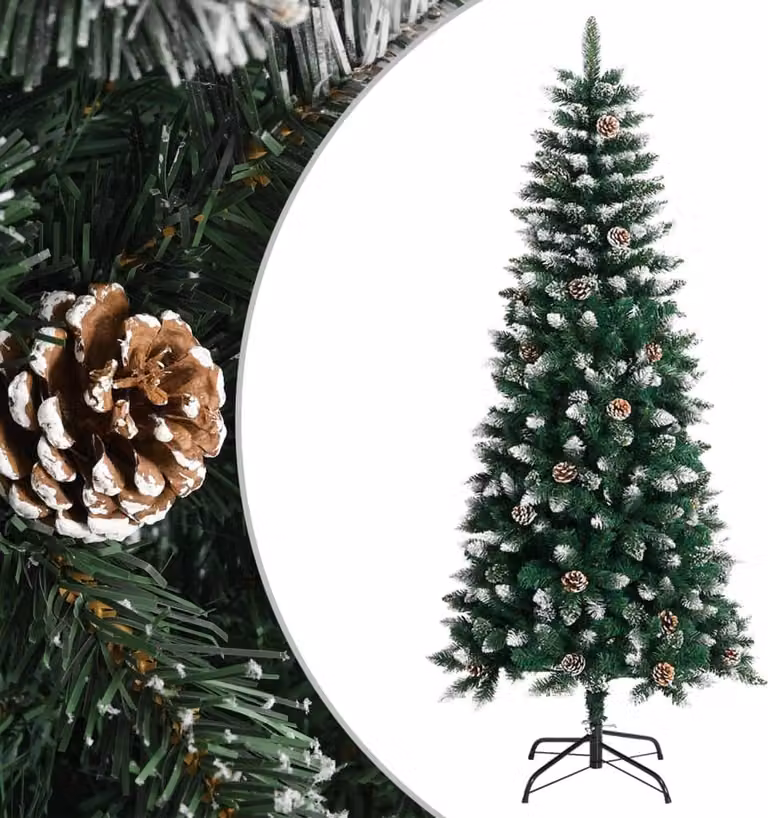 Maison Exclusive - Albero di Natale artificiale con supporto, verde, 150 cm, in PVC