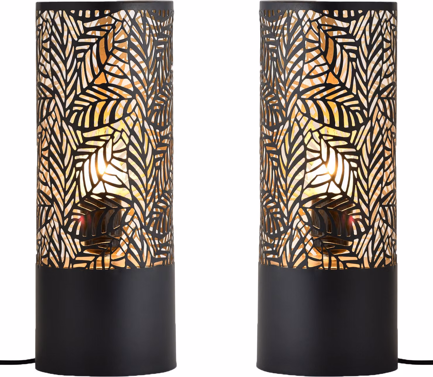 set di 2 lampade da tavolo scandinave Lampada da comodino Verdure Small Black