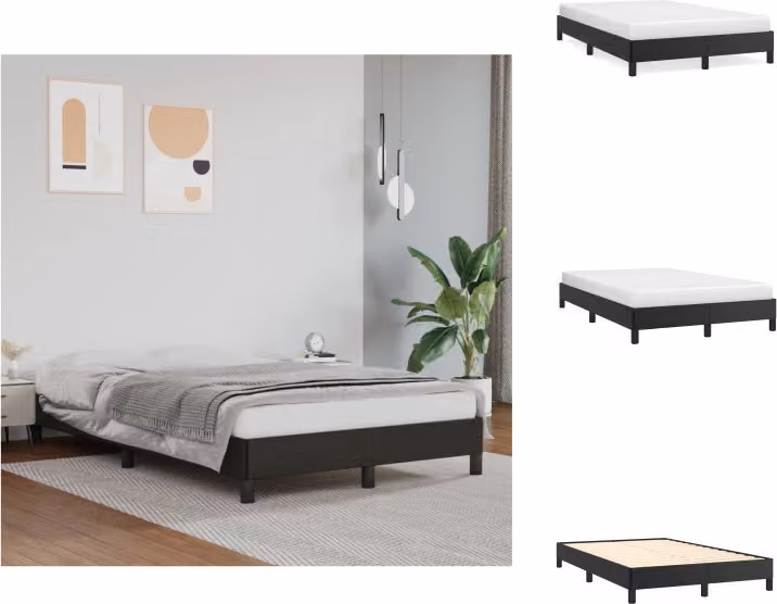 vidaXL Struttura letto nera 120x200 cm in Pelle finta - Letti e strutture letto