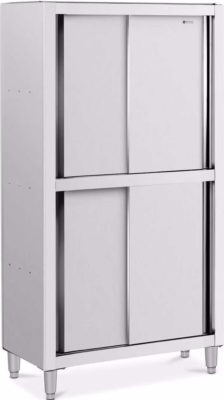Expondo Royal Catering Armadio portastoviglie in acciaio inox - 1000 x 500 x 1800 mm -