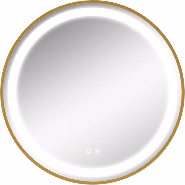 Specchio da Bagno Moderno XYLO con Luce LED Regolabile e Comando Tattile, Colore Dorato, L: 60 cm
