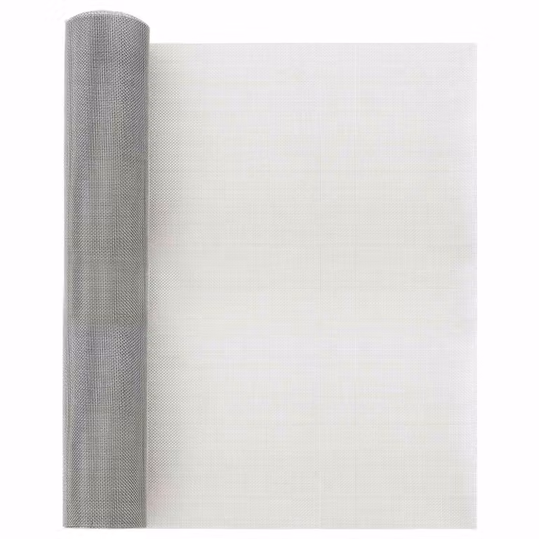 Rete per schermatura vidaXL in acciaio inox 304 color argento, L: 500 cm, H: 40 cm, 18 mesh