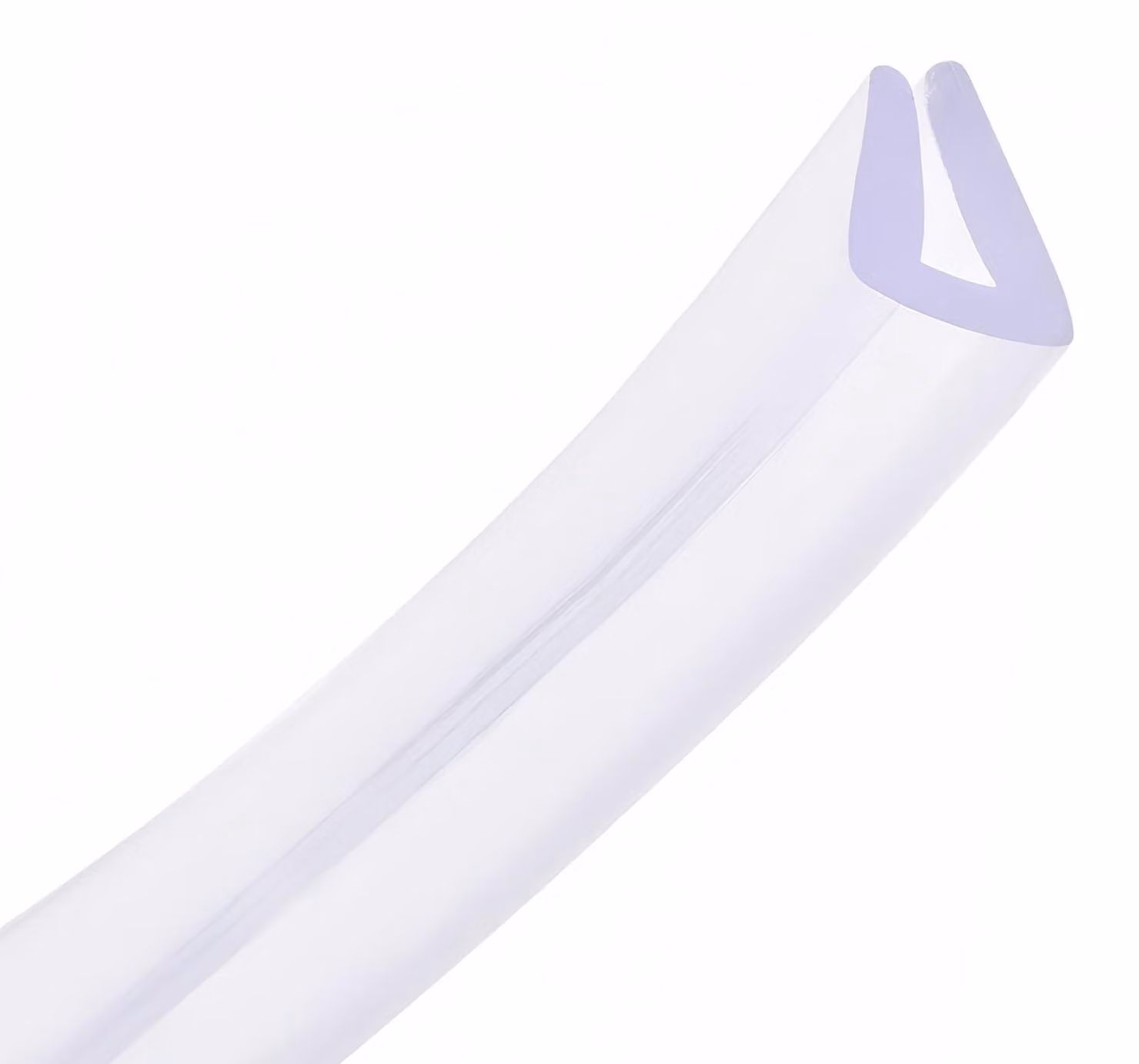 Elzusha - Guarnizione trasparente in PVC per bordi - Lunghezza: 2,95 metri - Altezza: 0,7 cm - Antiscivolo - Ammortizzante - Resistente agli agenti atmosferici - Flessibile e tagliabile