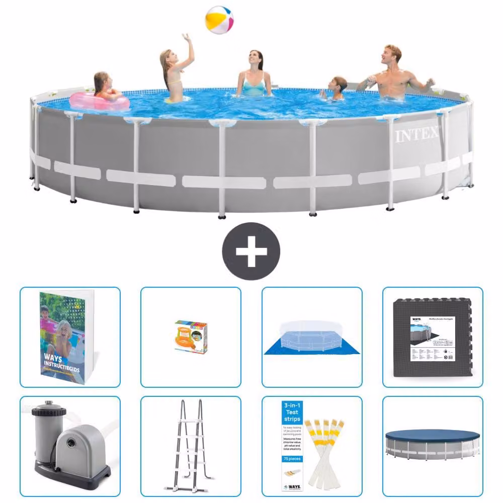 Struttura per piscina a forma di prisma - 549x122 cm - composta da 7 elementi - modello S525