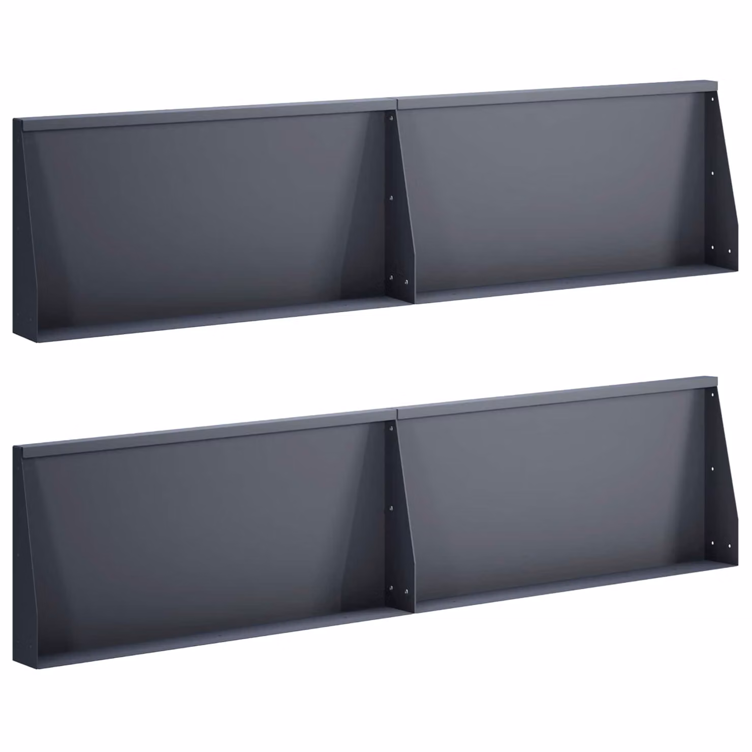 Set di 4 aiuole rialzate vidaXL in acciaio color antracite, L/P/H: 80 x 40 x 12 cm
